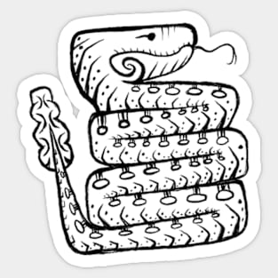 Prairie Rattlesnake (Black) Sticker